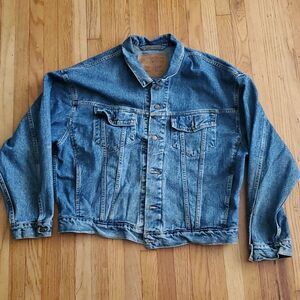 Vintage Levi’s 90s Denim Trucker Jacket Made in USA Blue Jean Workwear XL